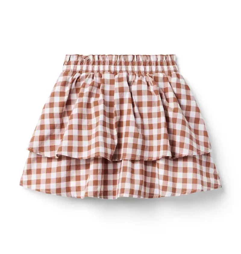 Gingham Tiered Skirt