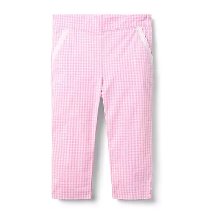 Gingham Cropped Pant