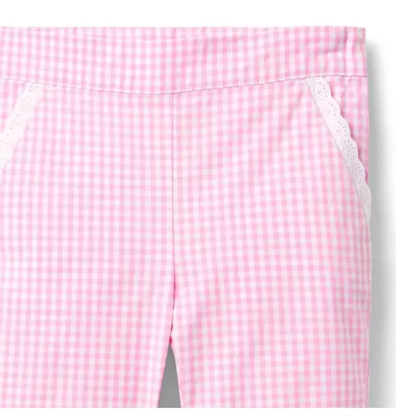 Gingham Cropped Pant