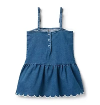 The Chambray Ruffle Dress