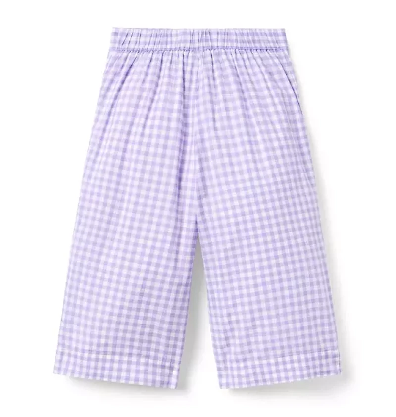 Gingham Wide Leg Pant