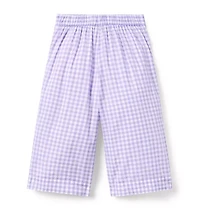 Gingham Wide Leg Pant