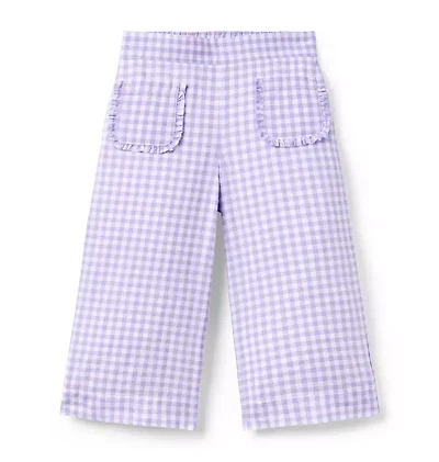 Gingham Wide Leg Pant