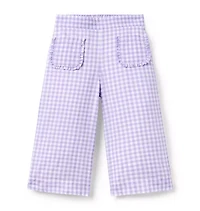 Gingham Wide Leg Pant