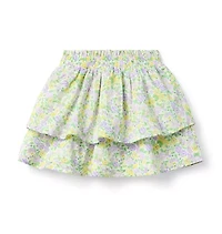 Floral Tiered Skirt