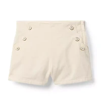 The Scalloped Button Short