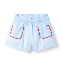 Striped Ruffle Short