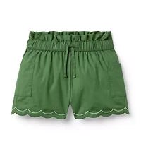 Poplin Scalloped Short