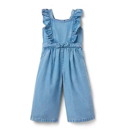 Chambray Wide Leg Jumpsuit