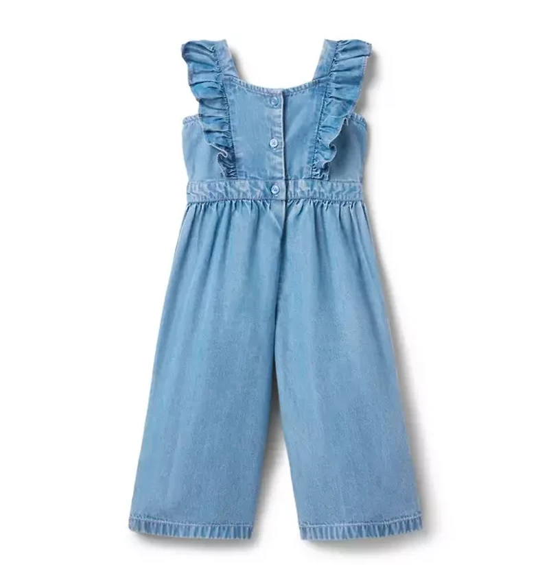 Chambray Wide Leg Jumpsuit