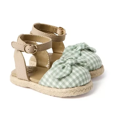 Baby Gingham Bow Sandal