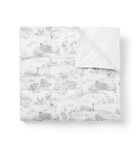 Baby Farm Animal Toile Quilted Blanket 