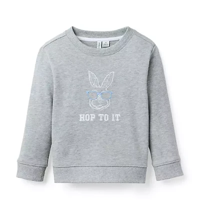 Embroidered Bunny Sweatshirt