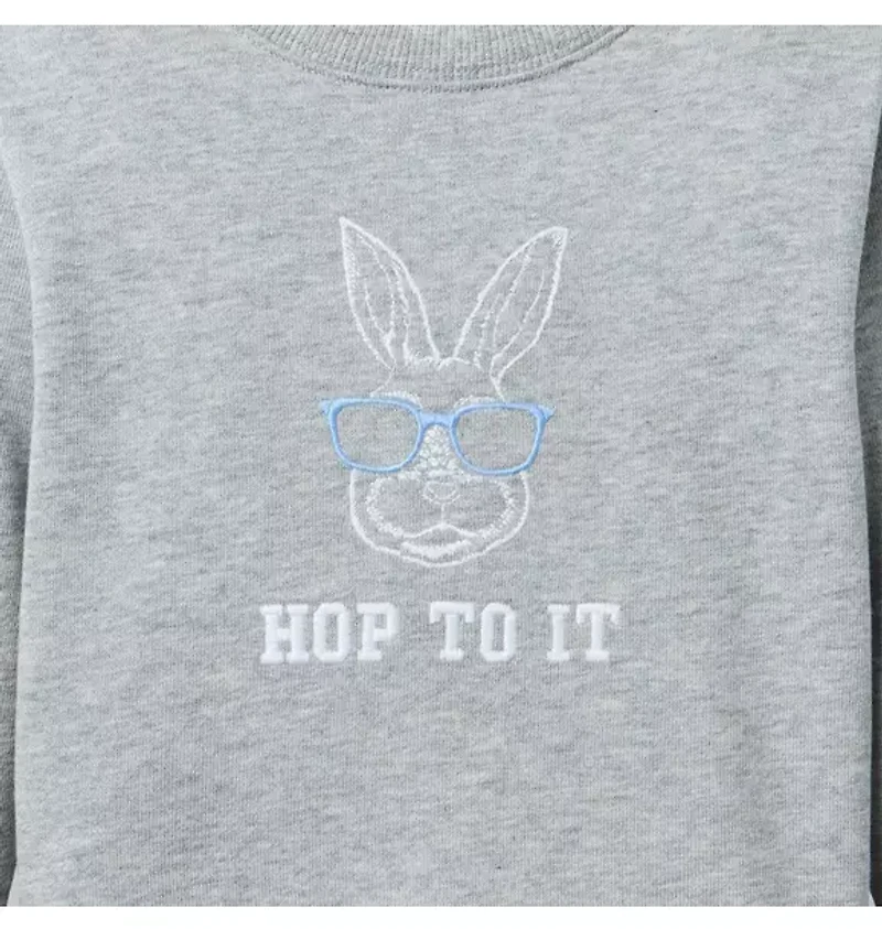 Embroidered Bunny Sweatshirt