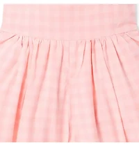 Gingham Eyelet Trim Romper