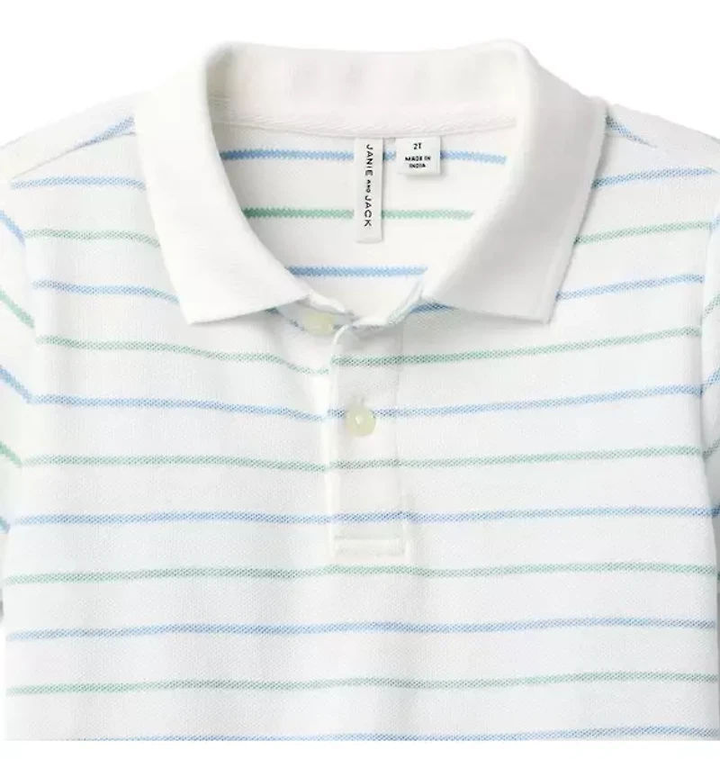 The Striped Pique Polo