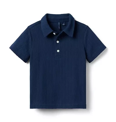 Textured Knit Polo