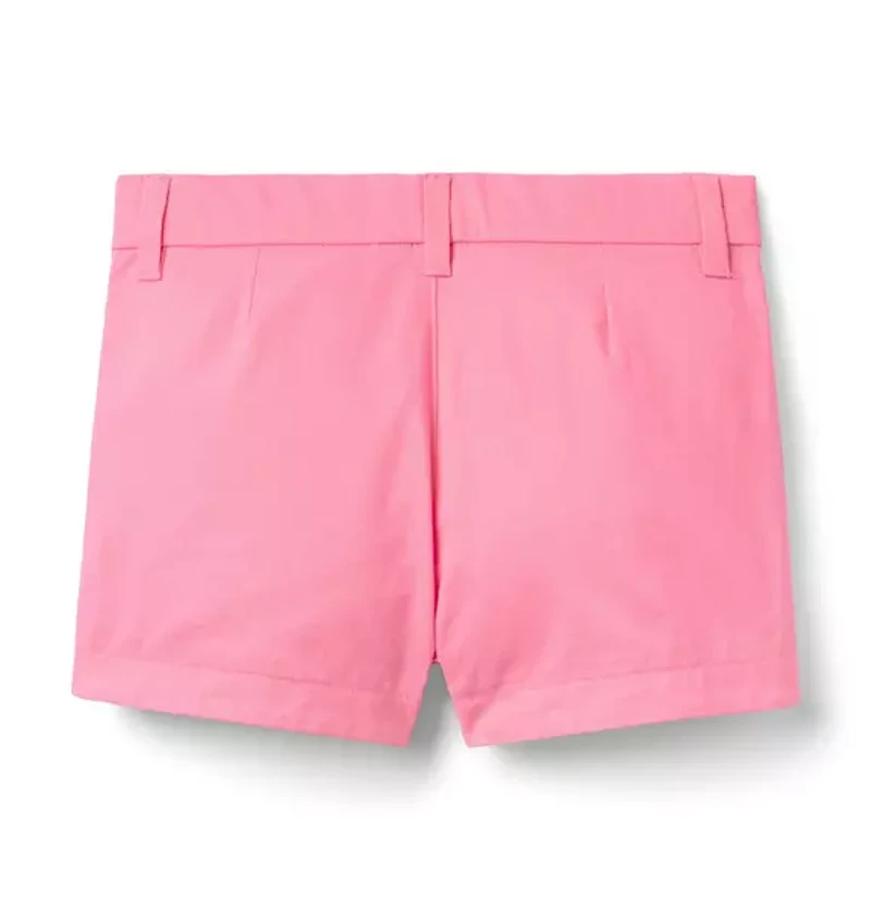 Crochet Trim Canvas Short