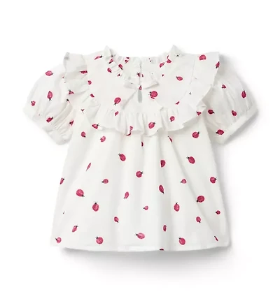 Ladybug Ruffle Top