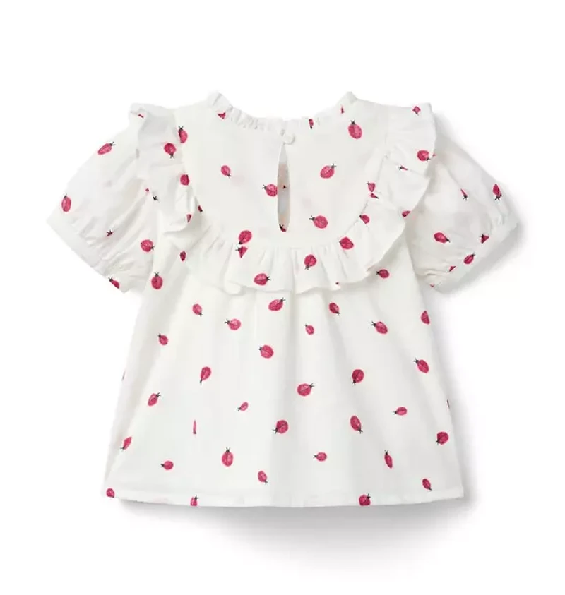 Ladybug Ruffle Top