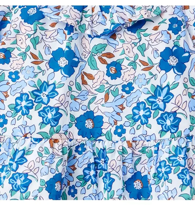 Floral Ruffle Peplum Top