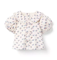 Ditsy Floral Collared Top