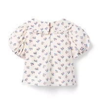 Ditsy Floral Collared Top