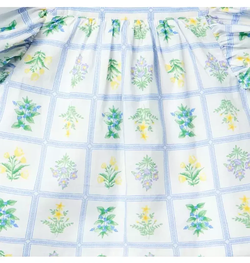 Floral Flutter Sleeve Top