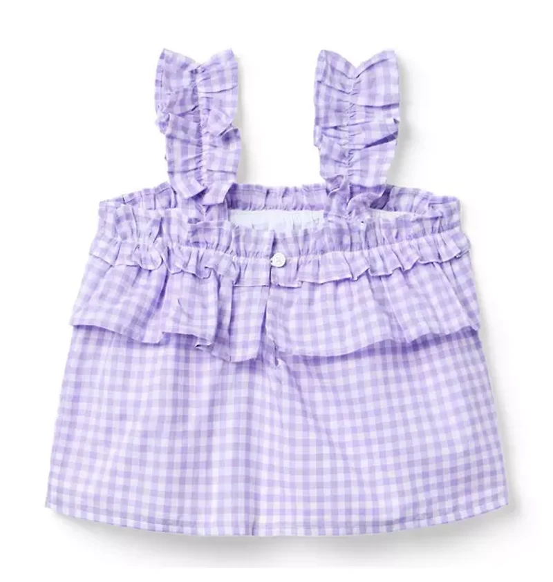 Gingham Ruffle Top