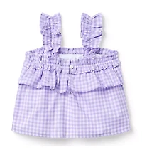 Gingham Ruffle Top