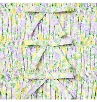 Smocked Floral Bow Top