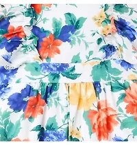 Floral Crochet Trim Romper