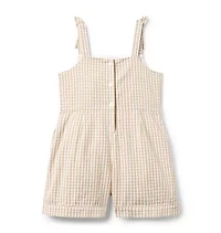 Twill Gingham Romper