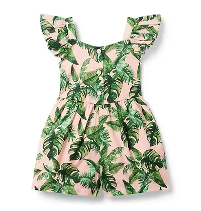 Palm Flutter Sleeve Romper