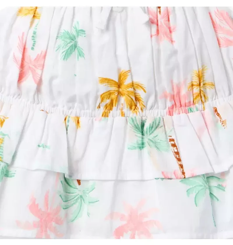 Palm Tree Ruffle Top