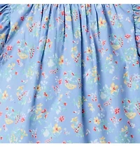 Floral Flutter Sleeve Top