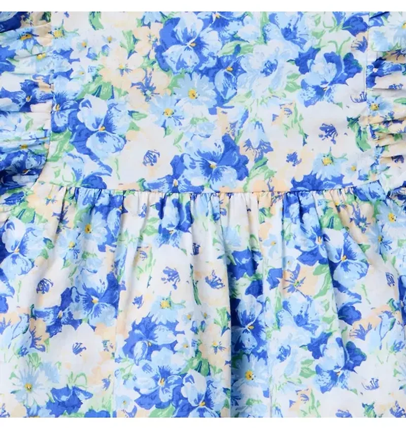 Floral Flutter Sleeve Top