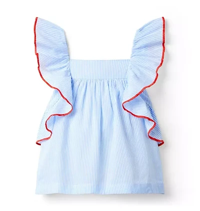 Striped Ruffle Top