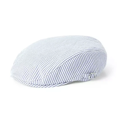 Striped Seersucker Newsboy Cap