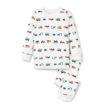 Organic Cotton Construction Trucks Pajama