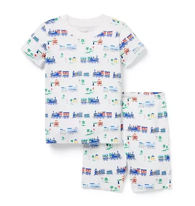 Organic Cotton Train Short Pajama