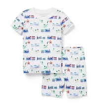 Organic Cotton Train Short Pajama