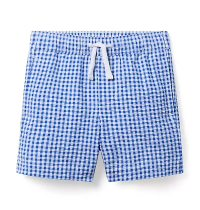 Gingham Pull-On Short