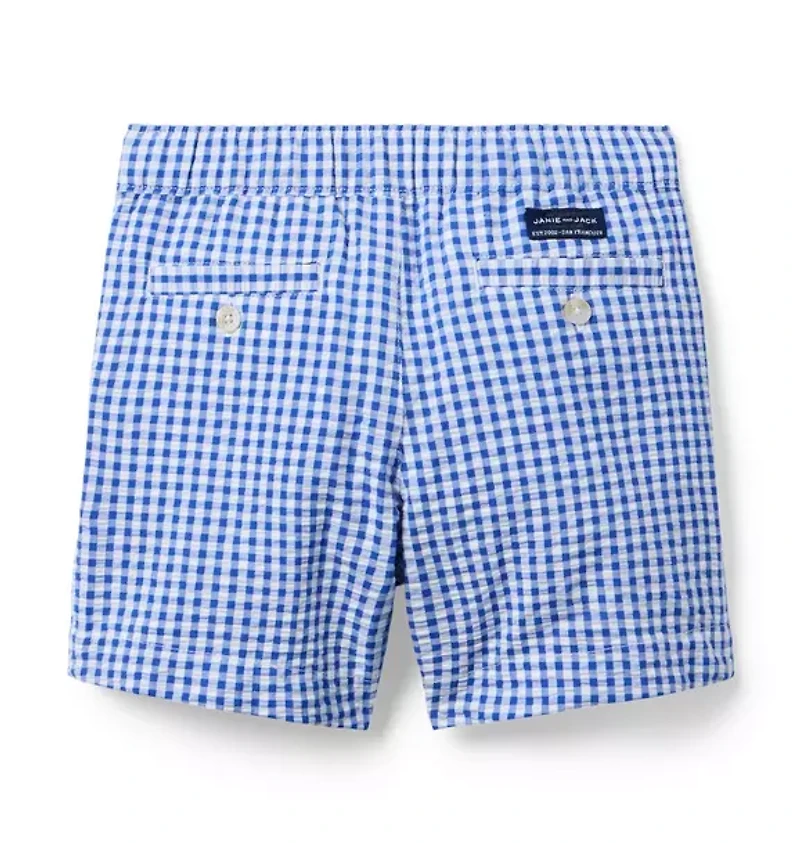 Gingham Pull-On Short