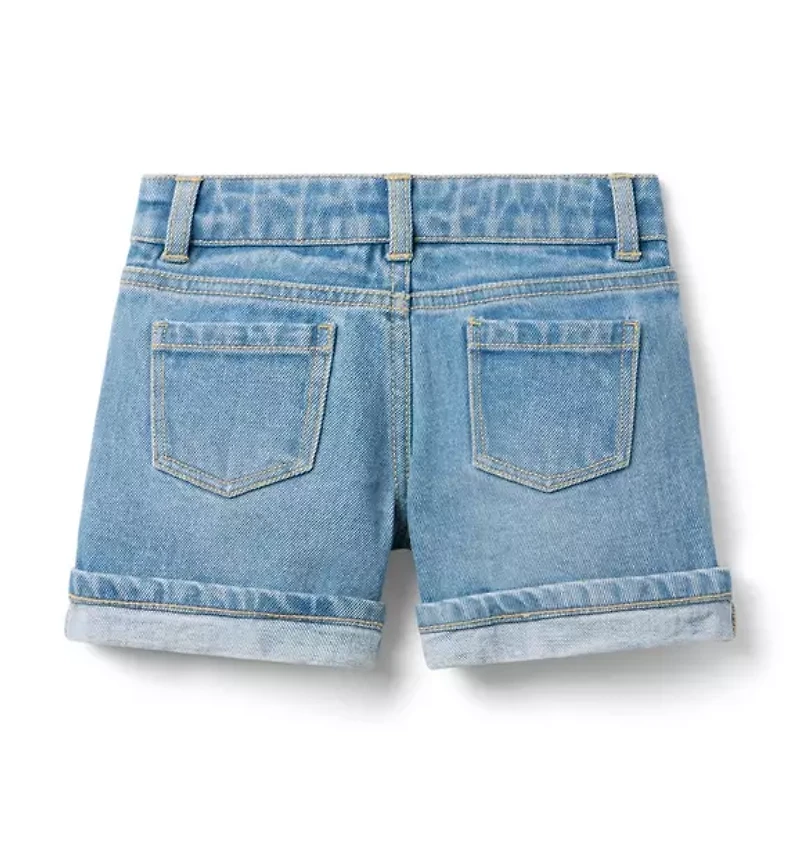 Denim Cuffed Short Light Wash