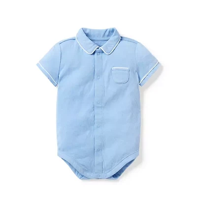 Baby Piped Collar Bodysuit