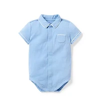 Baby Piped Collar Bodysuit