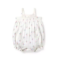 Baby Floral Pointelle Bow Romper