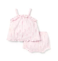 Baby Seahorse Pointelle Matching Set