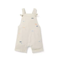 Baby Embroidered Fish Linen-Cotton Overall